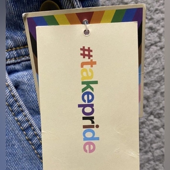 Womens romper small blue RAINBOW Light Wash Denim NWT - Picture 11 of 11